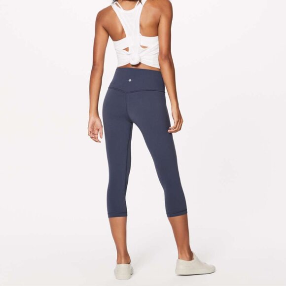 ⬇️ Lululemon Align Crop (19") Shadow Blue Size 8 - Picture 3 of 11